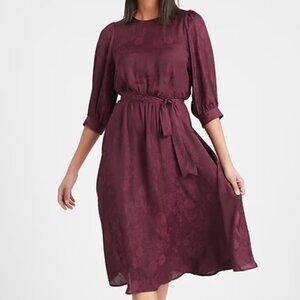 Banana Republic Factory Balloon Sleeve Midi Dress